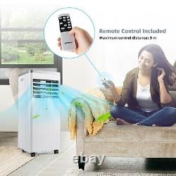 7000btu Climatiseur Portable 3-en-1 Ac Unité Avec 2 Vitesses De Ventilateur Télécommande
