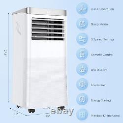 9000btu Climatiseur Portable 3-en-1 Ventilateur Déshumidificateur De Refroidisseur D'air Avec Mode Sommeil