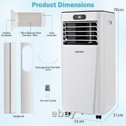 Climatiseur 9000BTU 3-en-1 Ventilateur de refroidissement d'air Déshumidificateur Contrôle à distance Wifi
