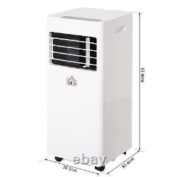 Climatiseur Mobile HOMCOM Blanc avec télécommande, ventilation et refroidissement 765W
