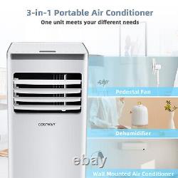 Climatiseur Portable 3 En 1 Refroidisseur Par Évaporation Avec Télécommande Serrure Enfant