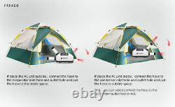 Climatiseur portable 2566 BTU avec ventilateur de refroidissement pour tente extérieure, camping en caravane et maison
