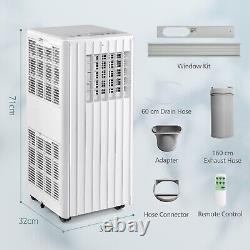 Climatiseur portable 4-en-1 de 9000BTU, refroidisseur d'air, ventilateur, déshumidificateur et unité de climatisation