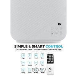 Climatiseur portable 4-en-1 pour le refroidissement, le chauffage, la déshumidification et la ventilation, utilisé
