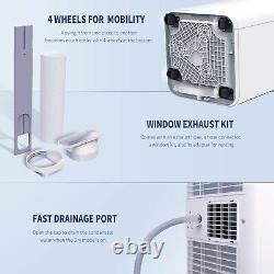 Climatiseur portable 9000 BTU 4-en-1 : Climatiseur, déshumidificateur, refroidisseur