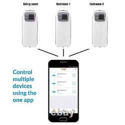Climatiseur portable intelligent, déshumidificateur, chauffage 14000 BTU avec Wifi, Alexa