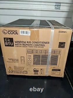 Nouveau- Commercial Cool 6000 Btu Climatiseur De Fenêtre Avec Télécommande