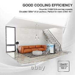 Unité de climatisation Shinco 7000BTU avec refroidissement, ventilateur et déshumidificateur pour une pièce jusqu'à 18 m²